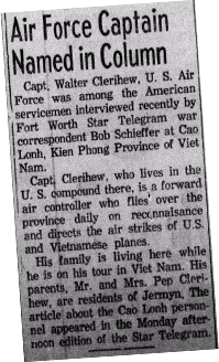 news article about a captain interviewed by Bob in Vietnam