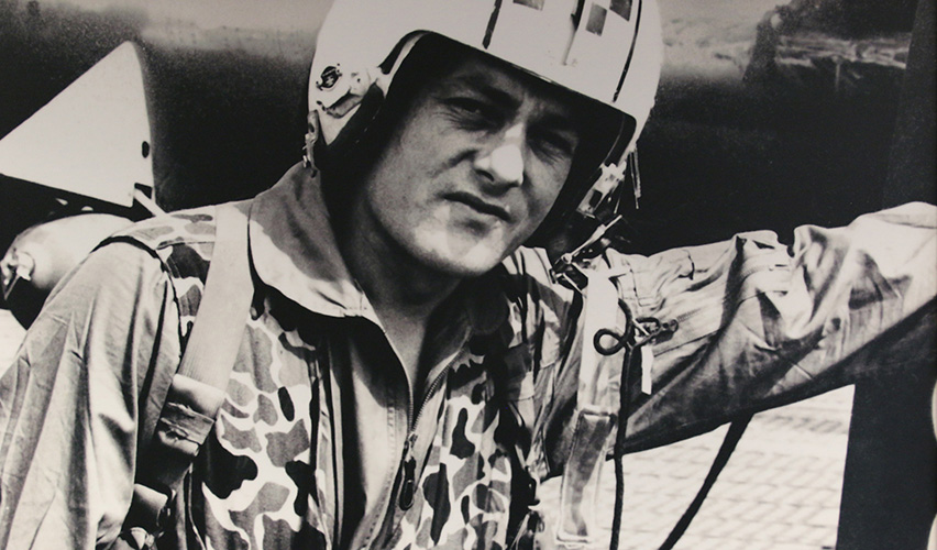 Bob after a dive-bombing mission in Vietnam