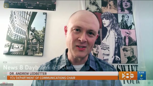 TCU in the News: Professor Andrew Ledbetter Talks Taylor Swift on WFAA Daybreak