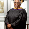 A photo of Schieffer College faculty member Jean Marie Brown dressed in academic regalia.