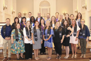 A group photo of the 20 students who graduated in 2019 from the Certified Public Communicator® Program at TCU.