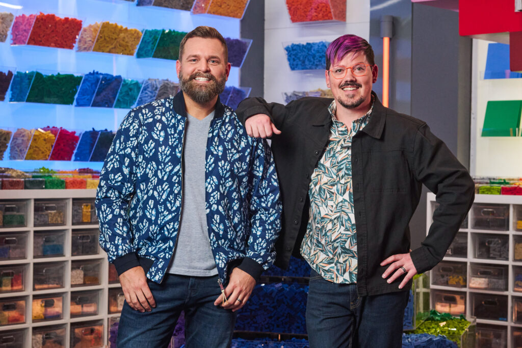 John Walls and Justin Brady-Joyner on FOX LEGO Masters Set.