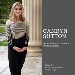photo of Camryn Sutton, a political science major
