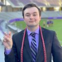 A photo of Logan Gibbs, a student at TCU graduating in May 2022.